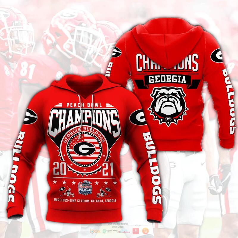 HOT NCAA Georgia Bulldogs Peach Bowl Champion shirt, hoodie 6
