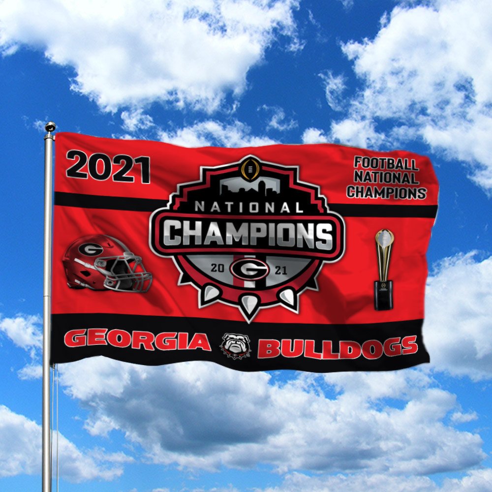 HOT National champion 2021 Georgia Bulldogs flag 3
