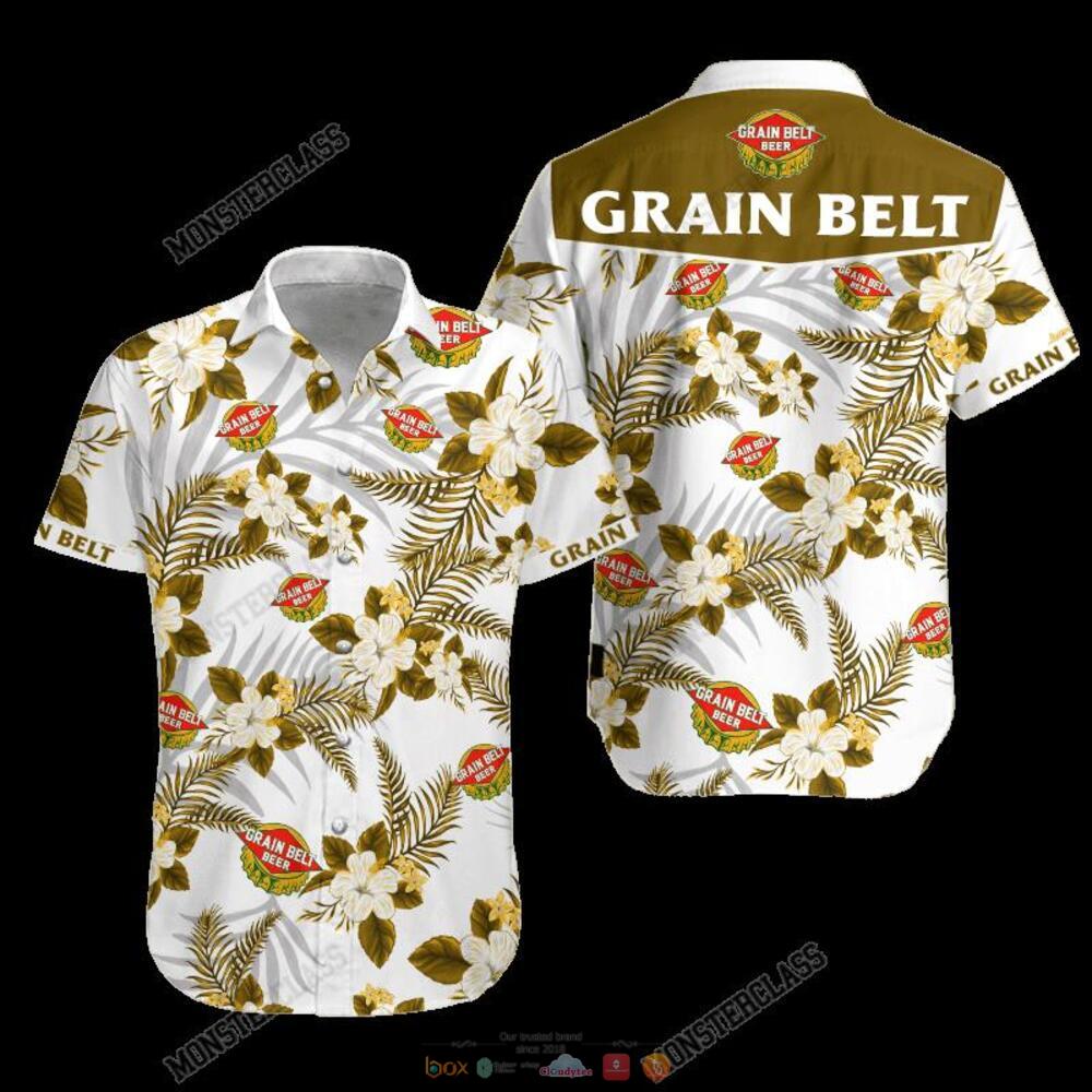 Grain Belt Beer Tropical Plant Hawaiian Shirt, Shorts 5