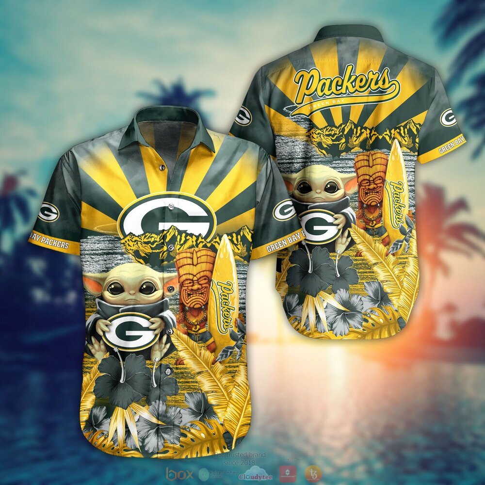 BEST Baby Yoda Green Bay Packers NFL Hawaiian Shirt, Shorts 10