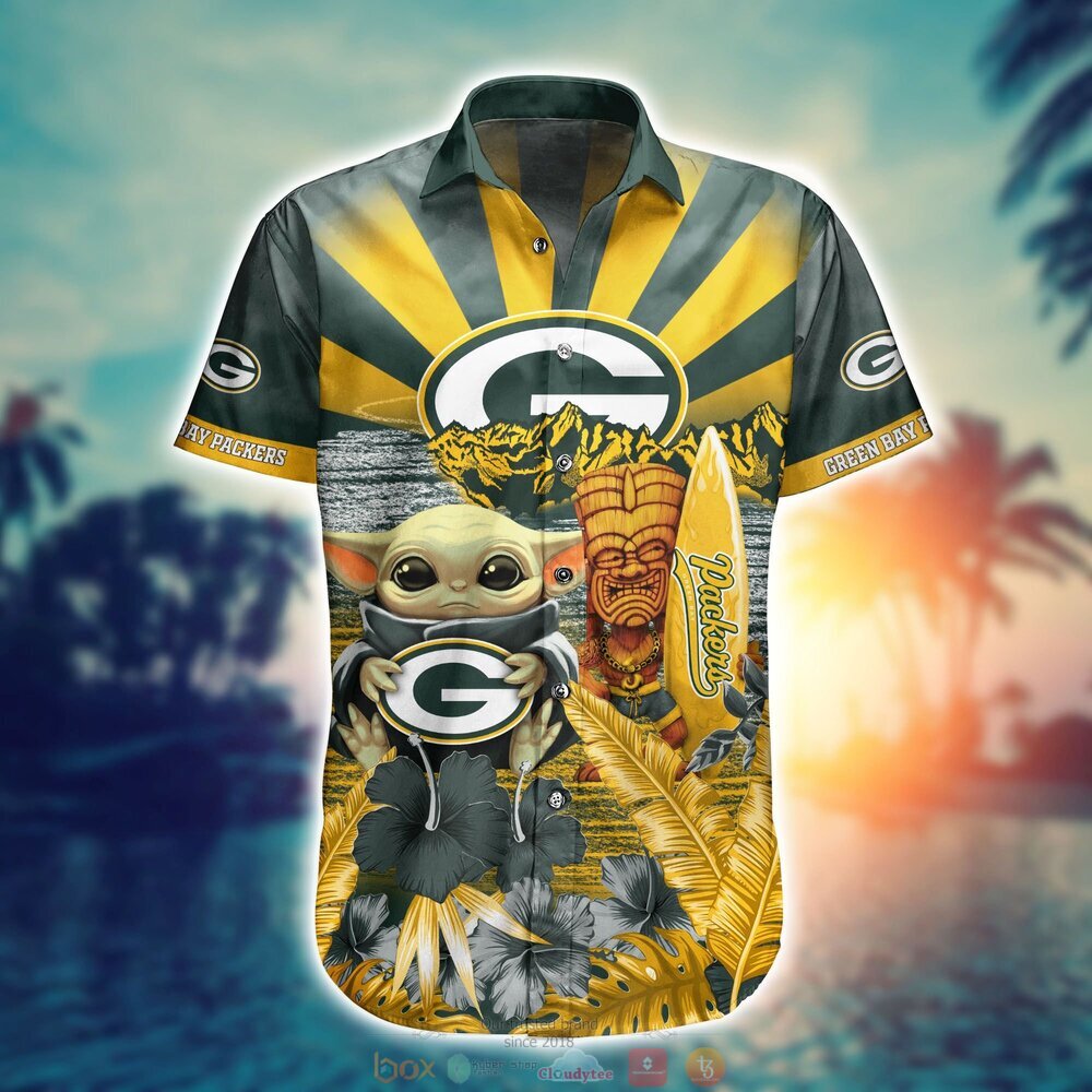 BEST Baby Yoda Green Bay Packers NFL Hawaiian Shirt, Shorts 14