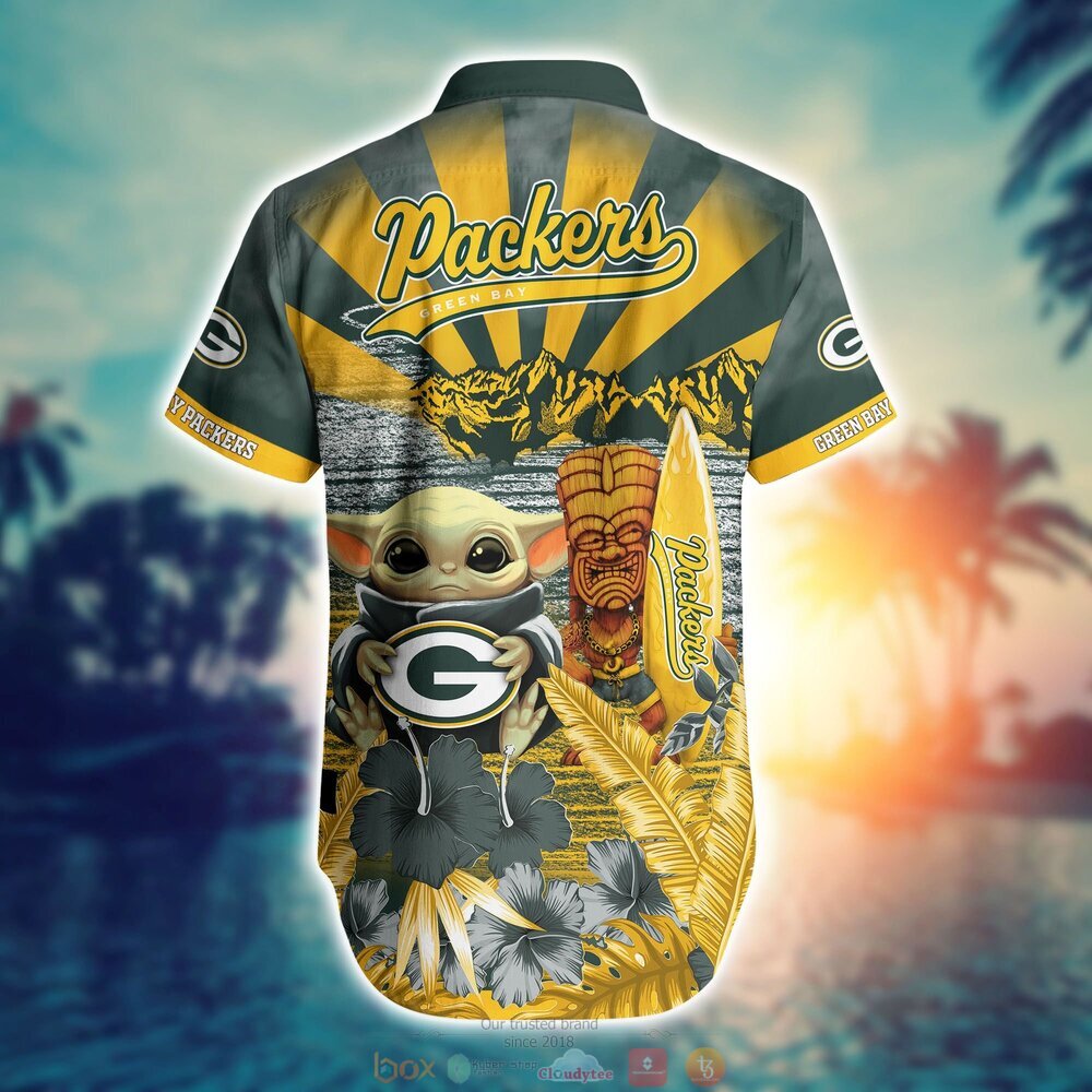 BEST Baby Yoda Green Bay Packers NFL Hawaiian Shirt, Shorts 3