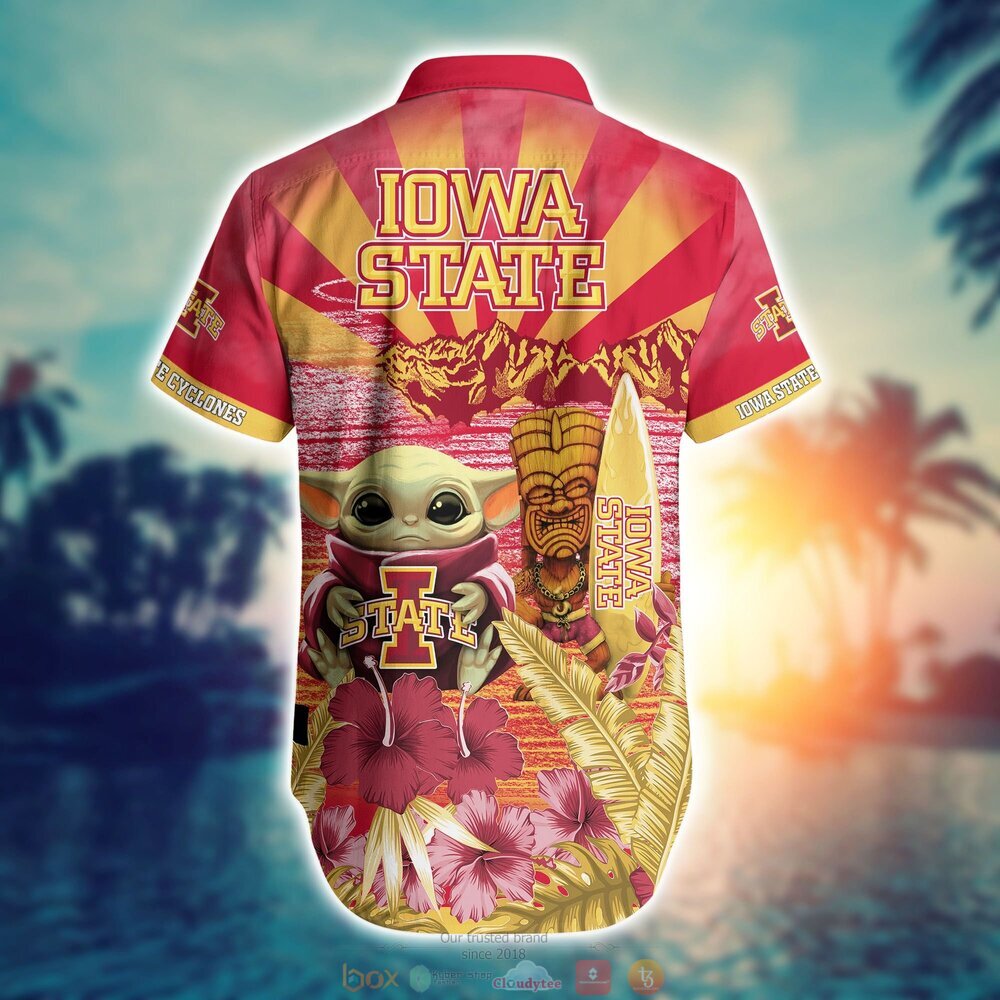 BEST Baby Yoda Iowa State Cyclones NCAA Hawaiian Shirt, Shorts 6