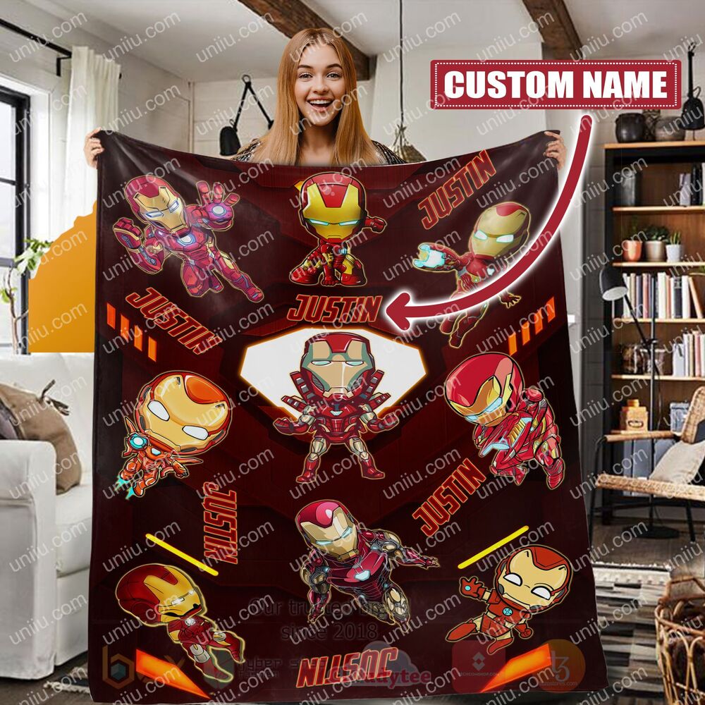 Iron Man Chipi Personalized Blanket 15