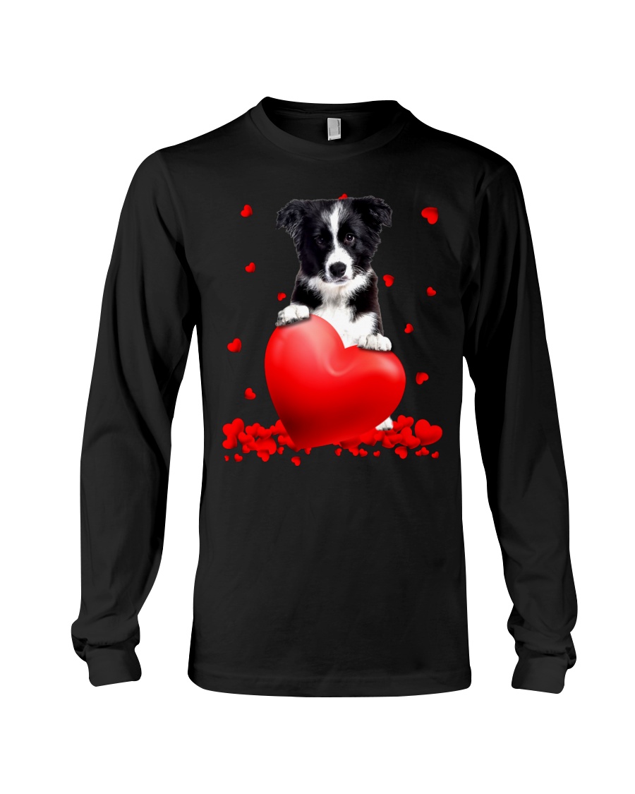 NEW Border Collie Valentine Hearts shirt, hoodie 24