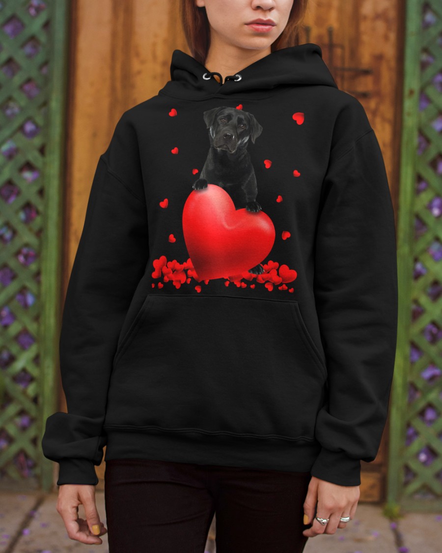NEW Black Labrador Valentine Hearts shirt, hoodie 25