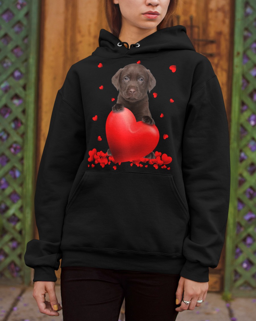 Labrador Chocolate Valentine Hearts shirt, hoodie 22
