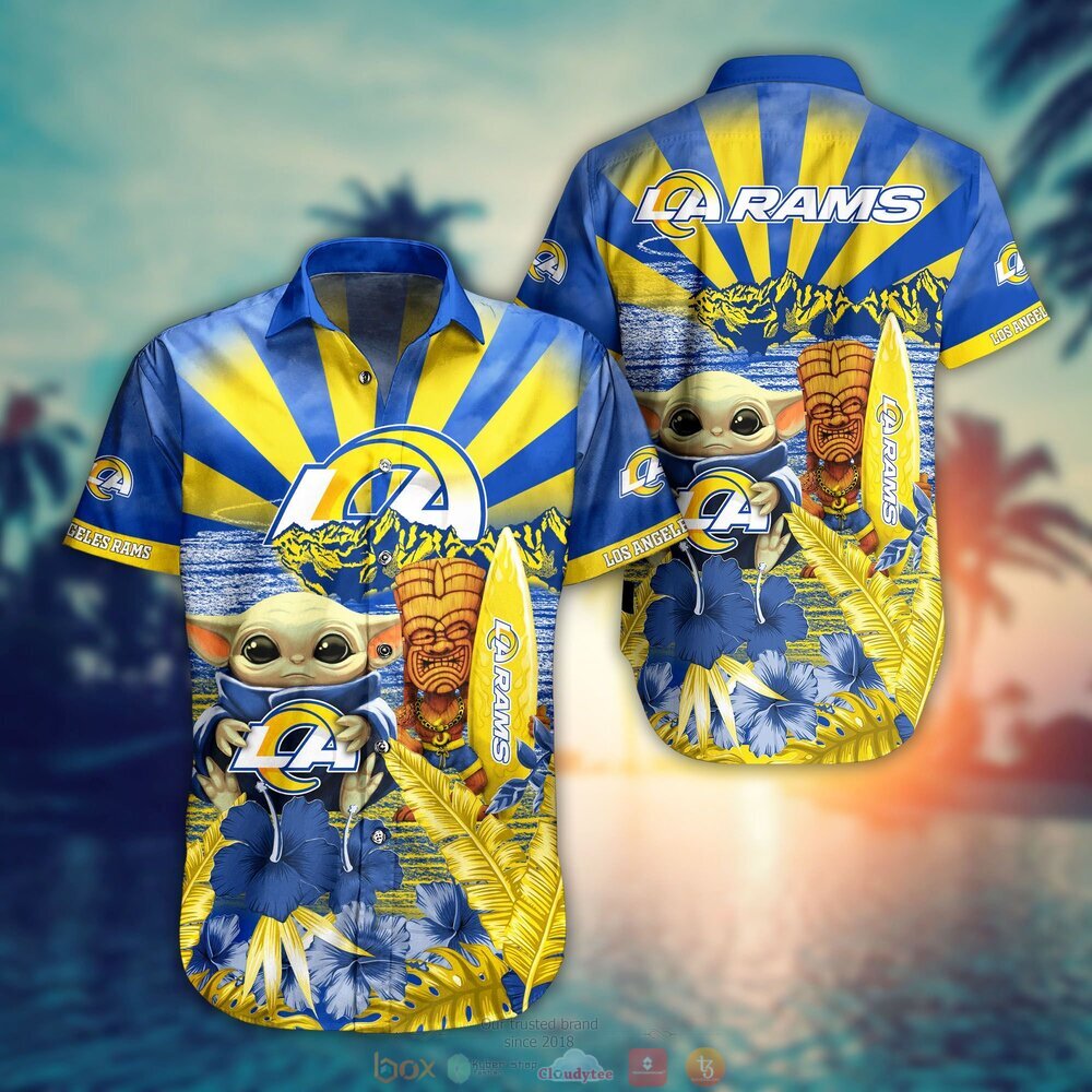 BEST Baby Yoda Los Angeles Rams NFL Hawaiian Shirt, Shorts 9