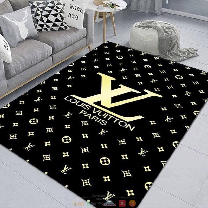 BEST Louis Vuitton Paris black pattern carpet 3