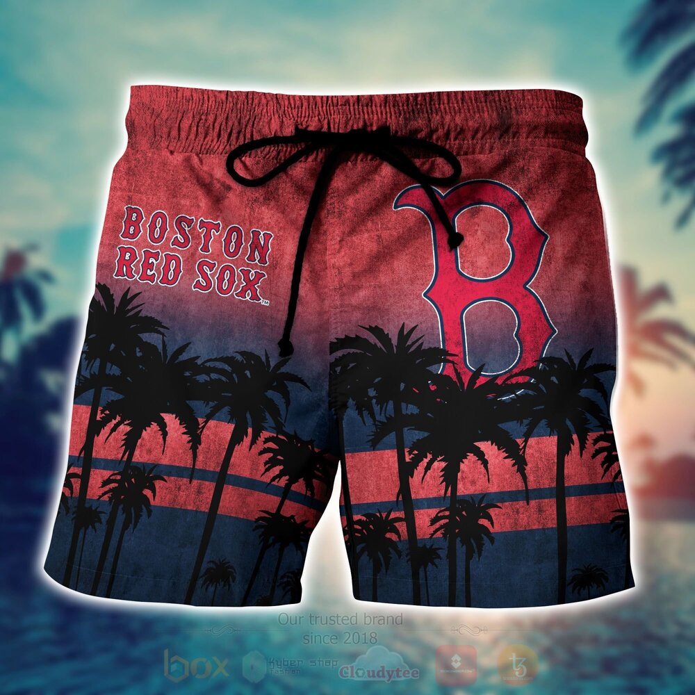 TOP MLB Boston Red Sox Short Sleeve Hawaiian Shirt, Short 9