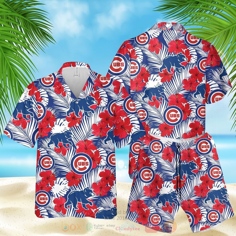 MLB Chicago Cubs Hawaiian Shirt, Short 9