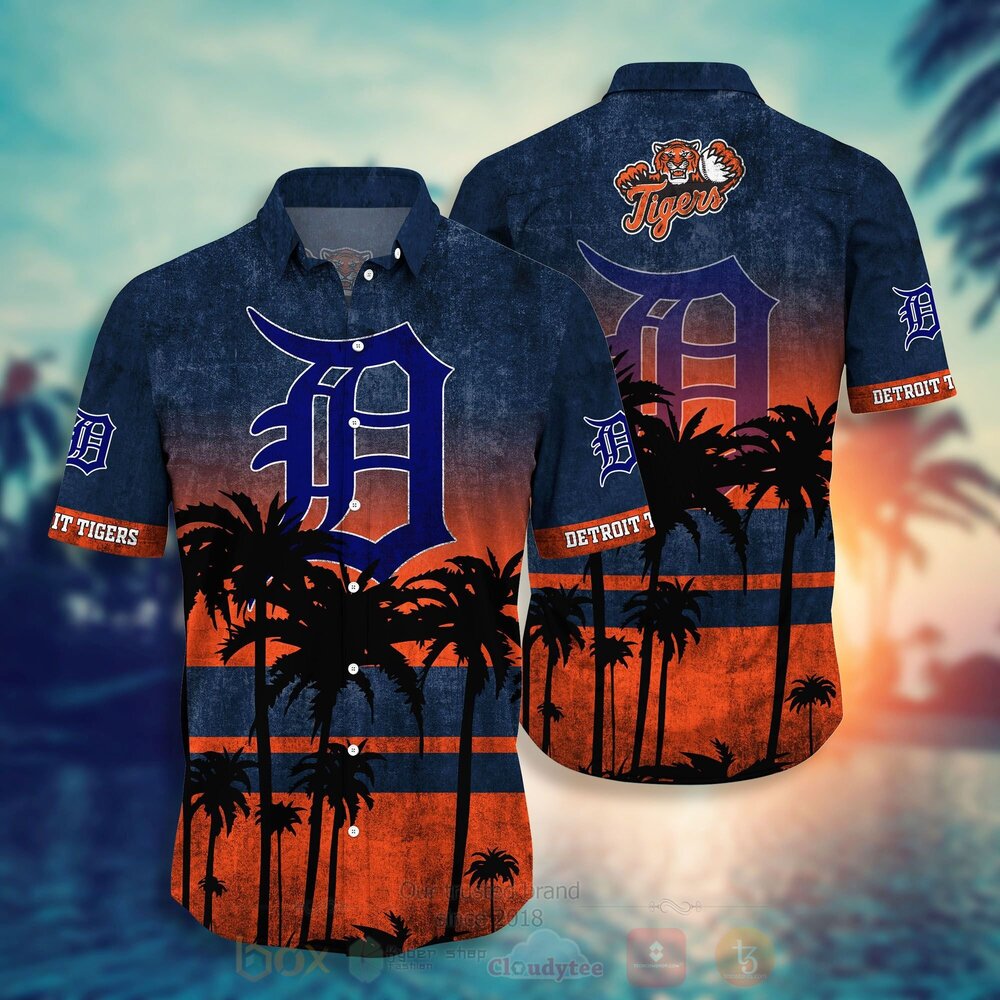 TOP MLB Detroit Tigers Short Sleeve Hawaiian Shirt, Short 12