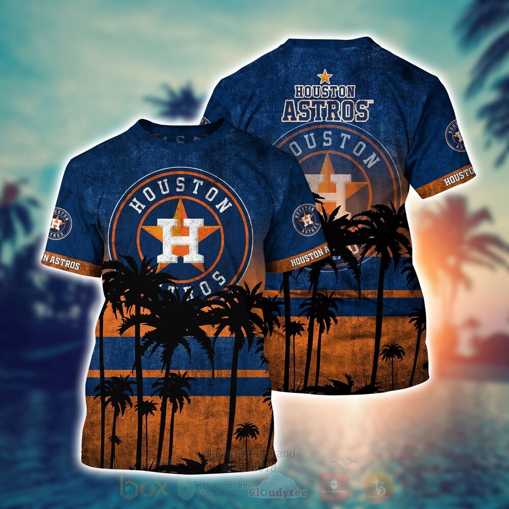 TOP MLB Houston Astros Short Sleeve Hawaiian Shirt, Short 2