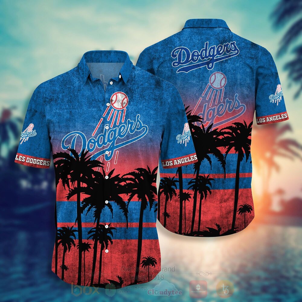 TOP MLB Los Angeles Dodgers Short Sleeve Hawaiian Shirt, Short 10
