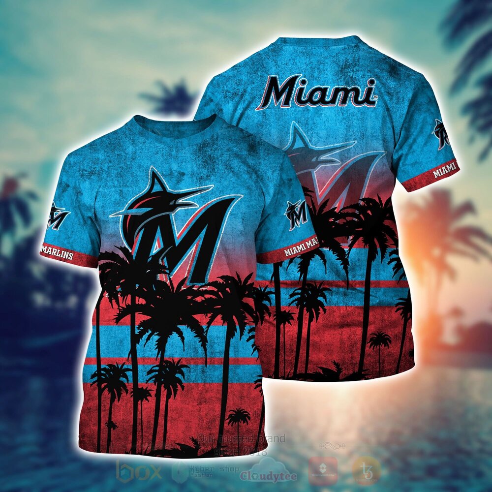 Alternative view of TOP MLB Miami Marlins Short Sleeve Hawaiian Shirt, Short