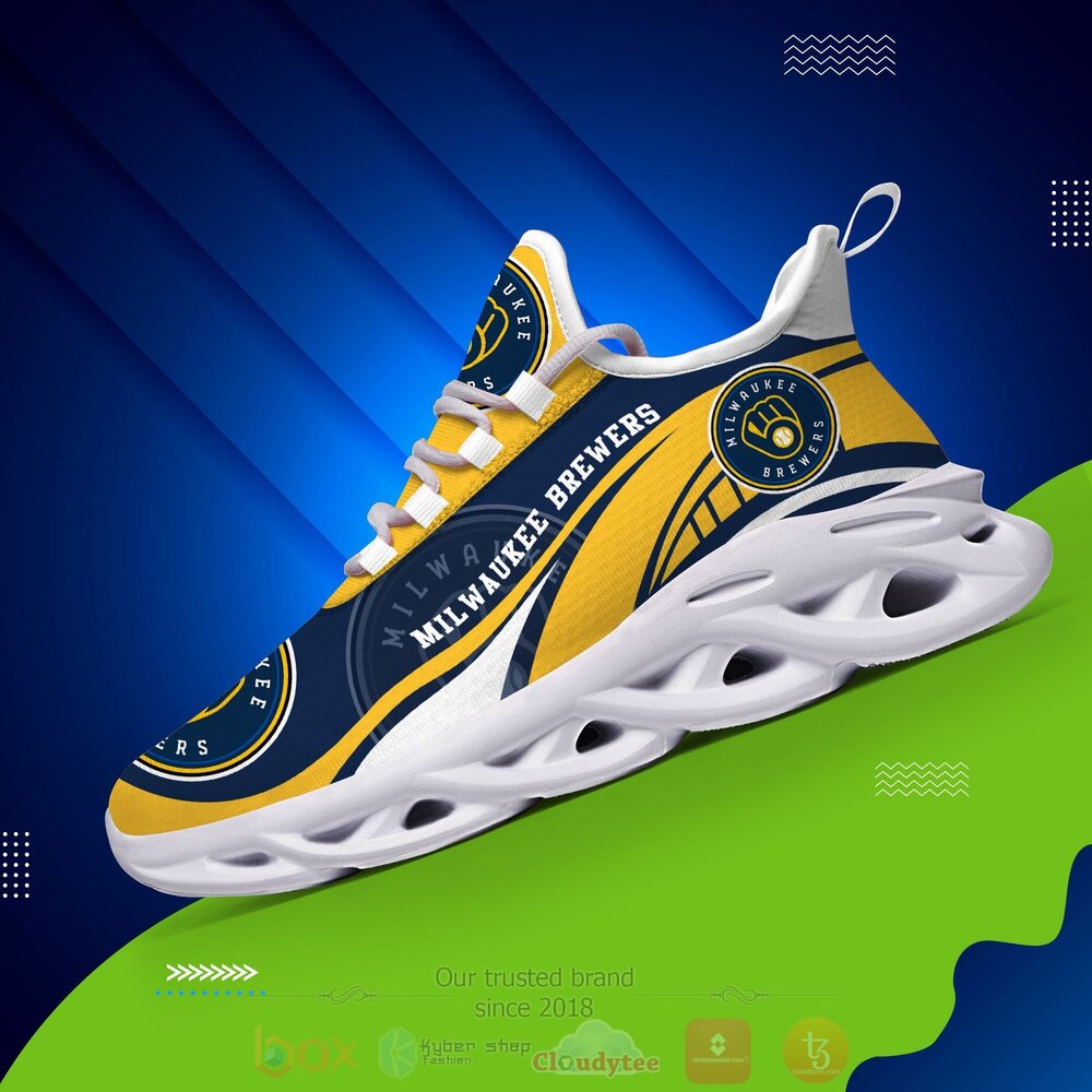 TOP Milwaukee Brewers MLB Max Soul Clunky Sneaker Shoes 9