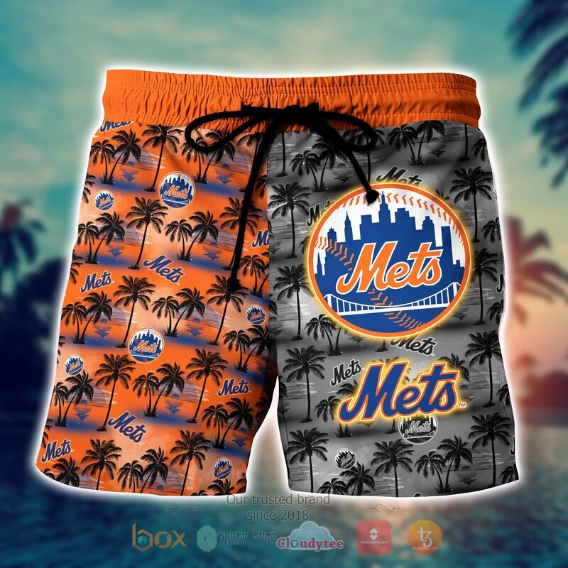 New York Mets Style MLB Hawaiian shirt, Short 4