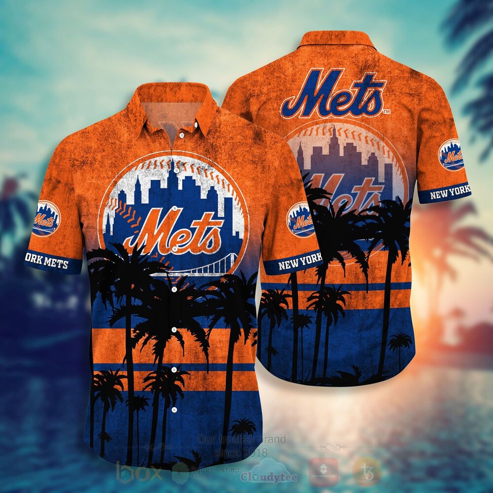 TOP MLB New York Mets Short Sleeve Hawaiian Shirt, Short 1