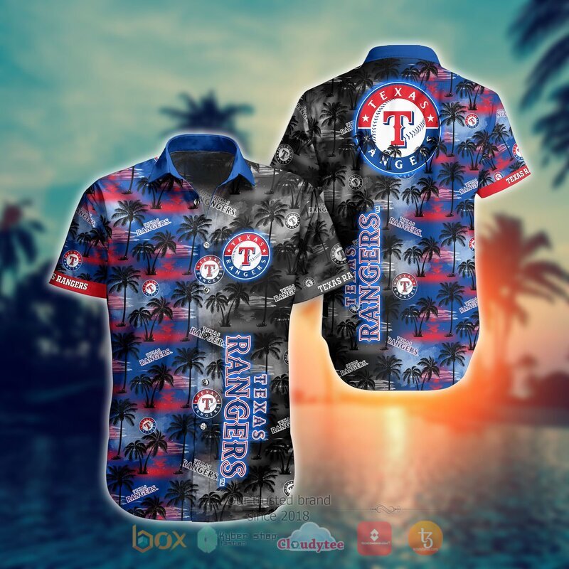 Texas Rangers Style MLB Hawaiian shirt, Short 1