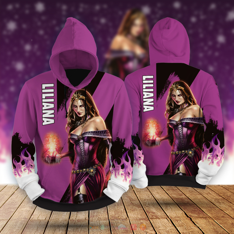 HOT Game MTG Liliana Of The Veil 3d hoodie 3