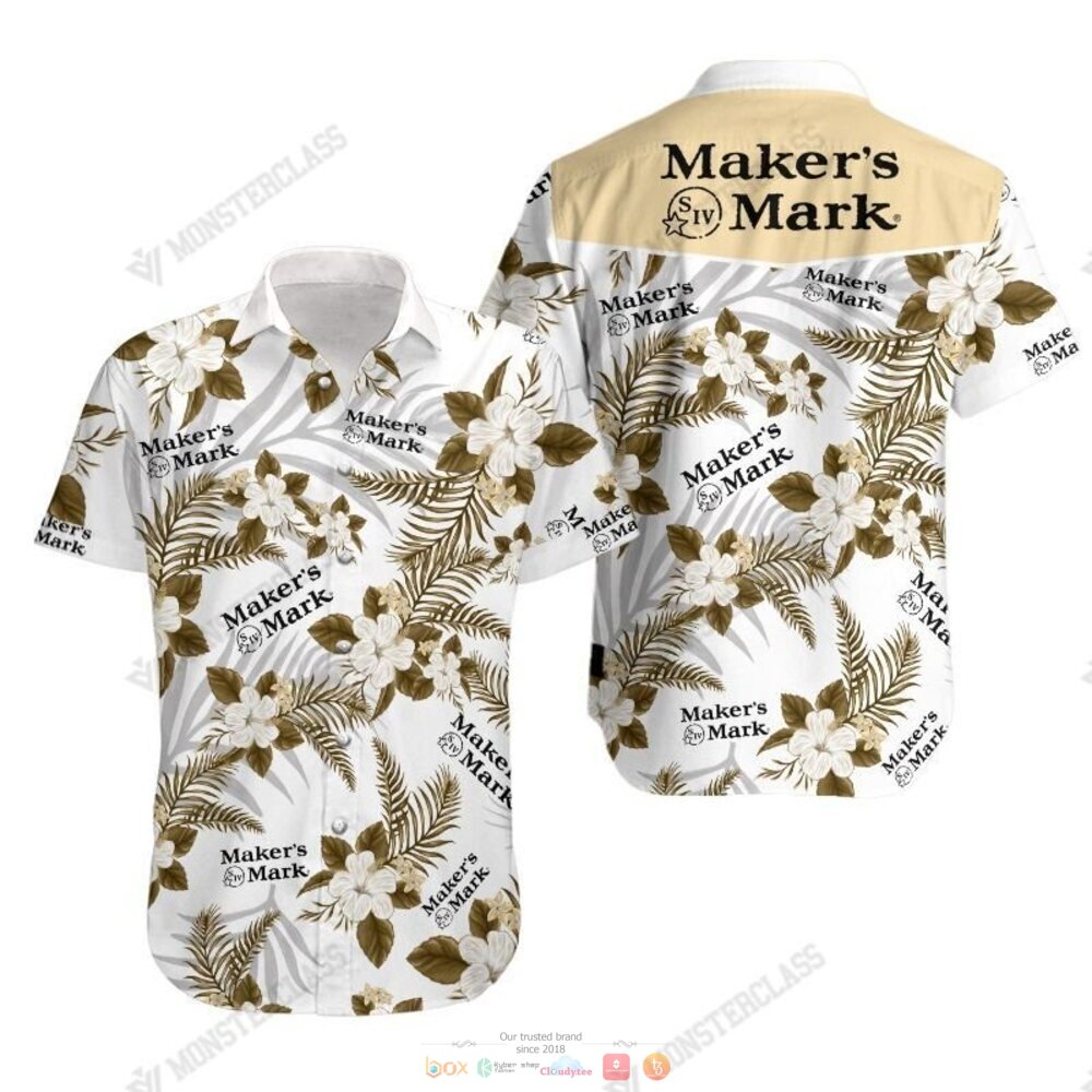 Maker's Mark Tropical Plant Hawaiian Shirt, Shorts 4