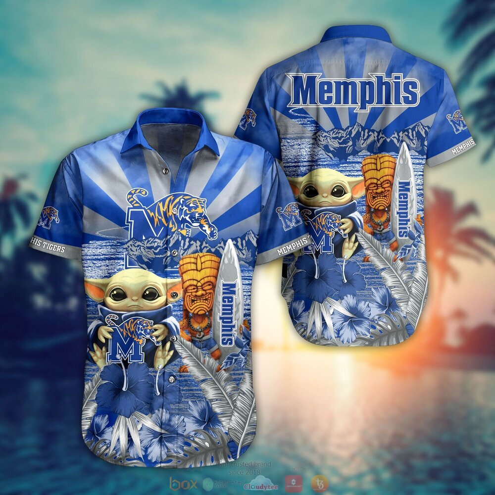 BEST Baby Yoda Memphis Tigers NCAA Hawaiian Shirt, Shorts 1