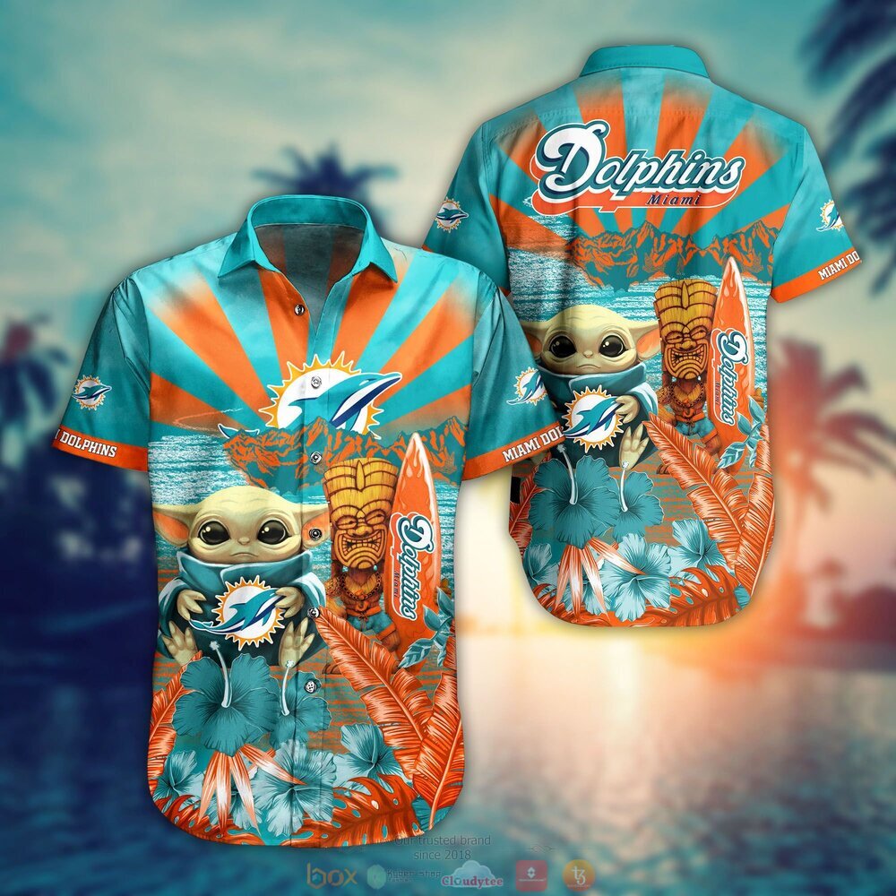 BEST Baby Yoda Miami Dolphins NFL Hawaiian Shirt, Shorts 12