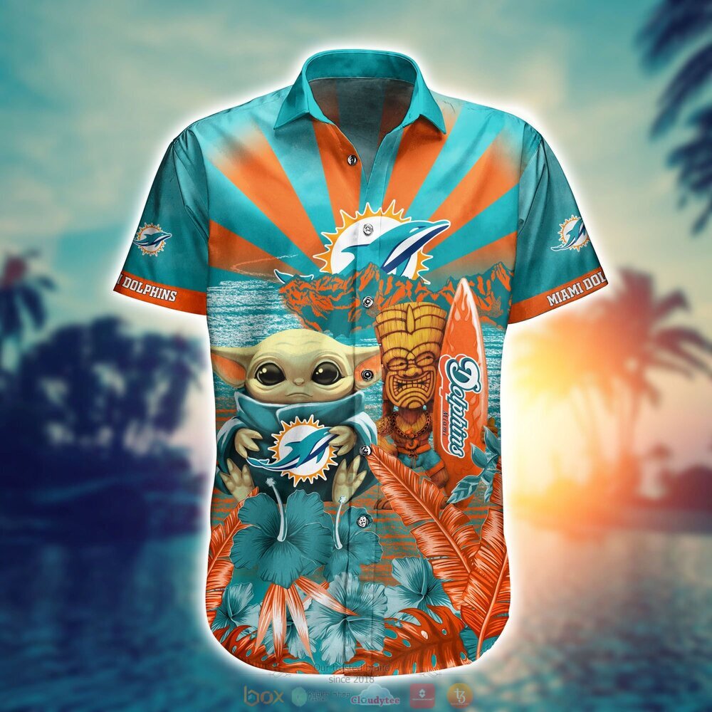 BEST Baby Yoda Miami Dolphins NFL Hawaiian Shirt, Shorts 2
