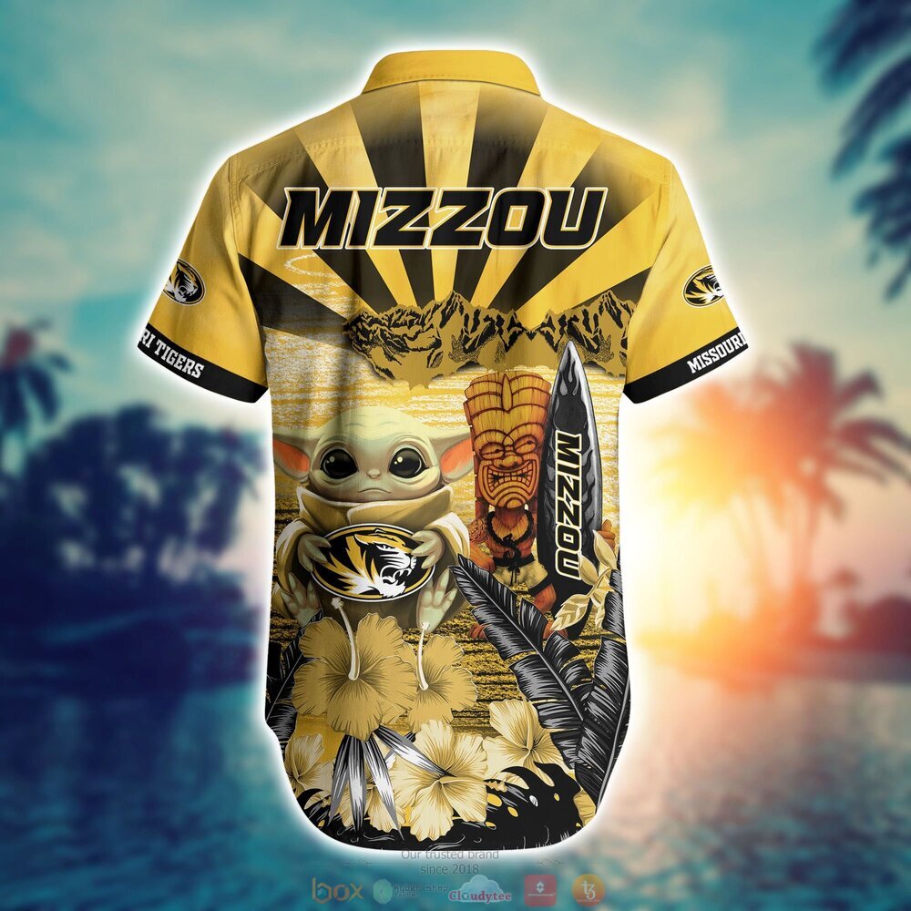 BEST Baby Yoda Missouri Tigers NCAA Hawaiian Shirt, Shorts 3