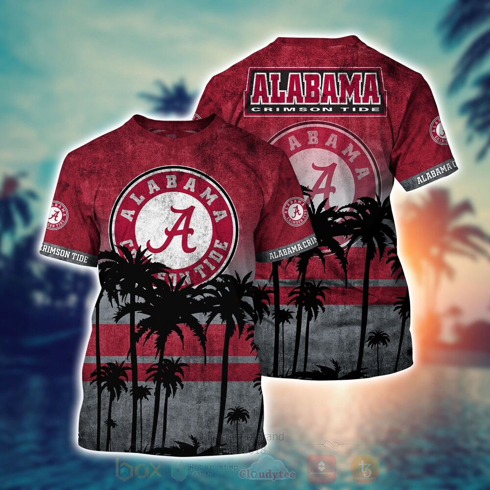 TOP NCAA Alabama Crimson Tide Short Sleeve Hawaiian Shirt, Short 2