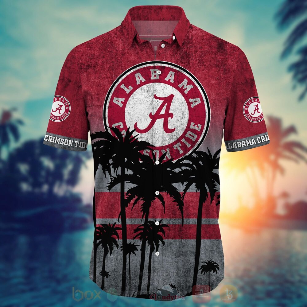 TOP NCAA Alabama Crimson Tide Short Sleeve Hawaiian Shirt, Short 3