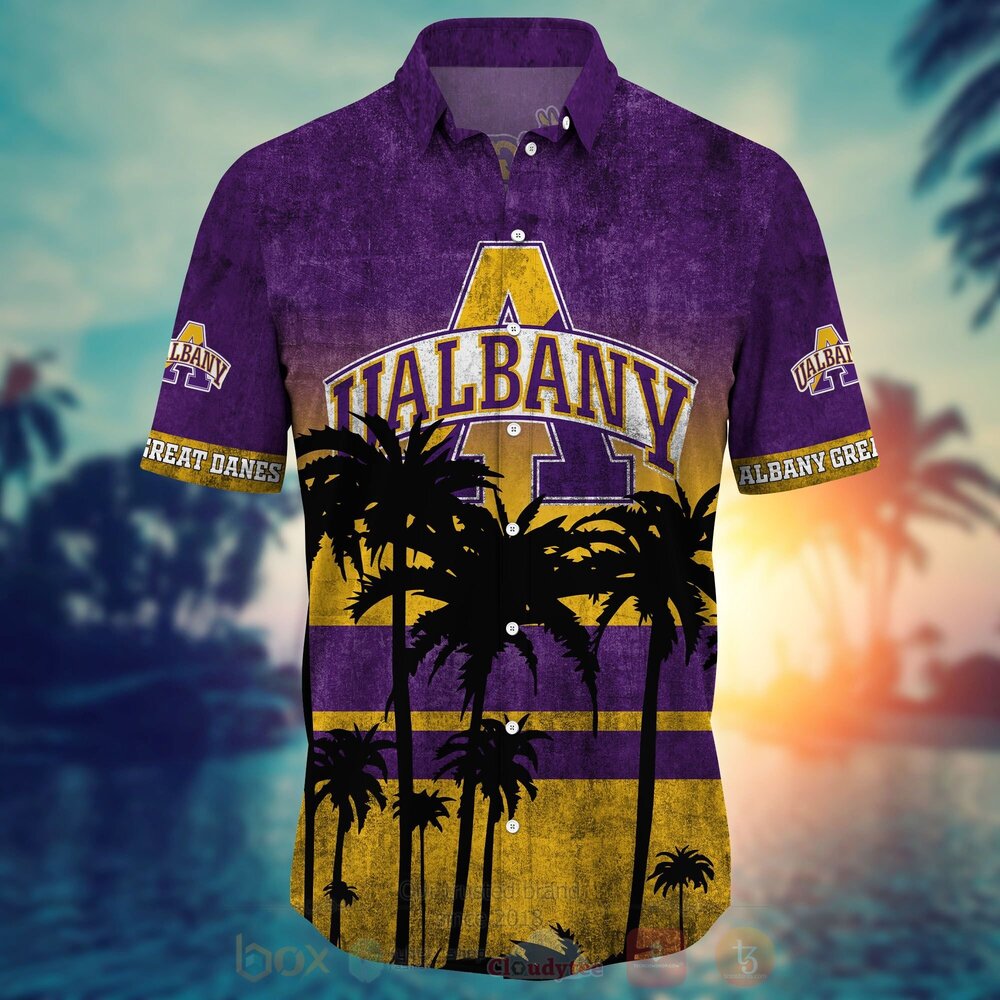 TOP NCAA Albany Great Danes football Short Sleeve Hawaiian Shirt, Short 3