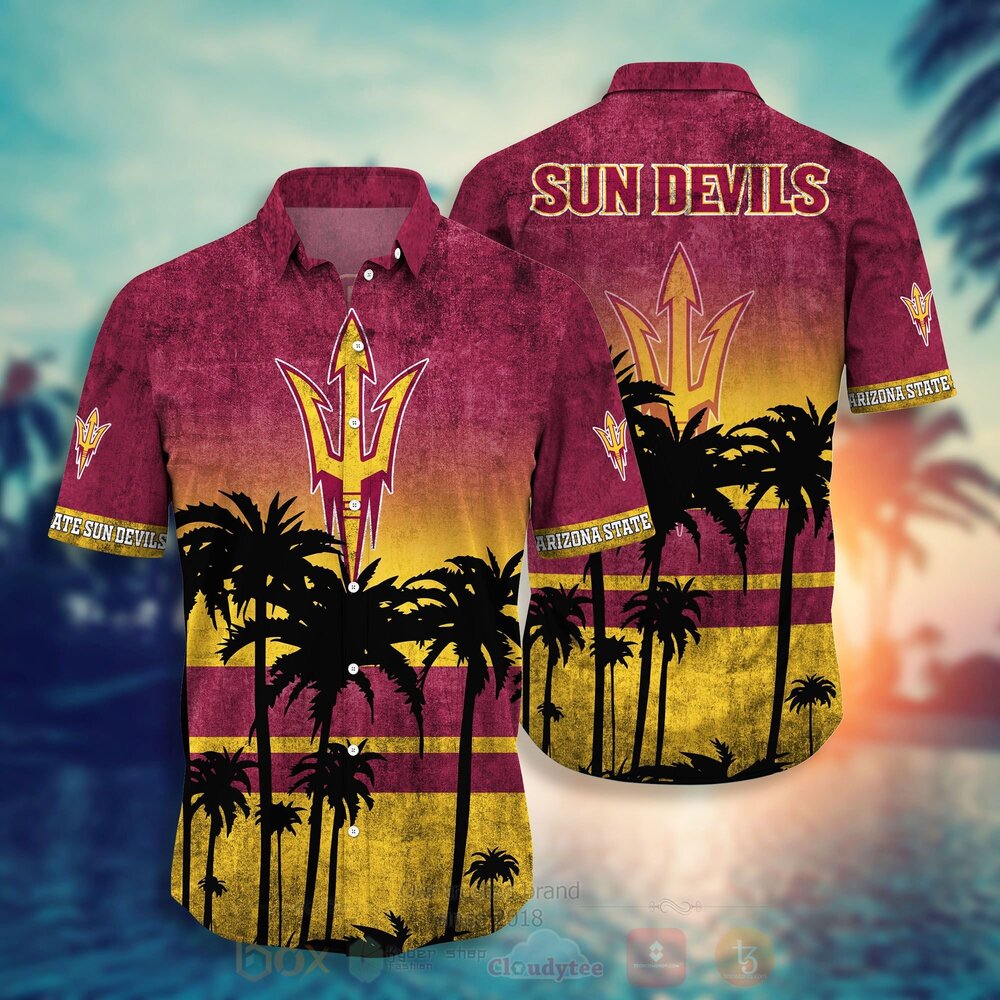 TOP NCAA Arizona State Sun Devils football Short Sleeve Hawaiian Shirt, Short 1
