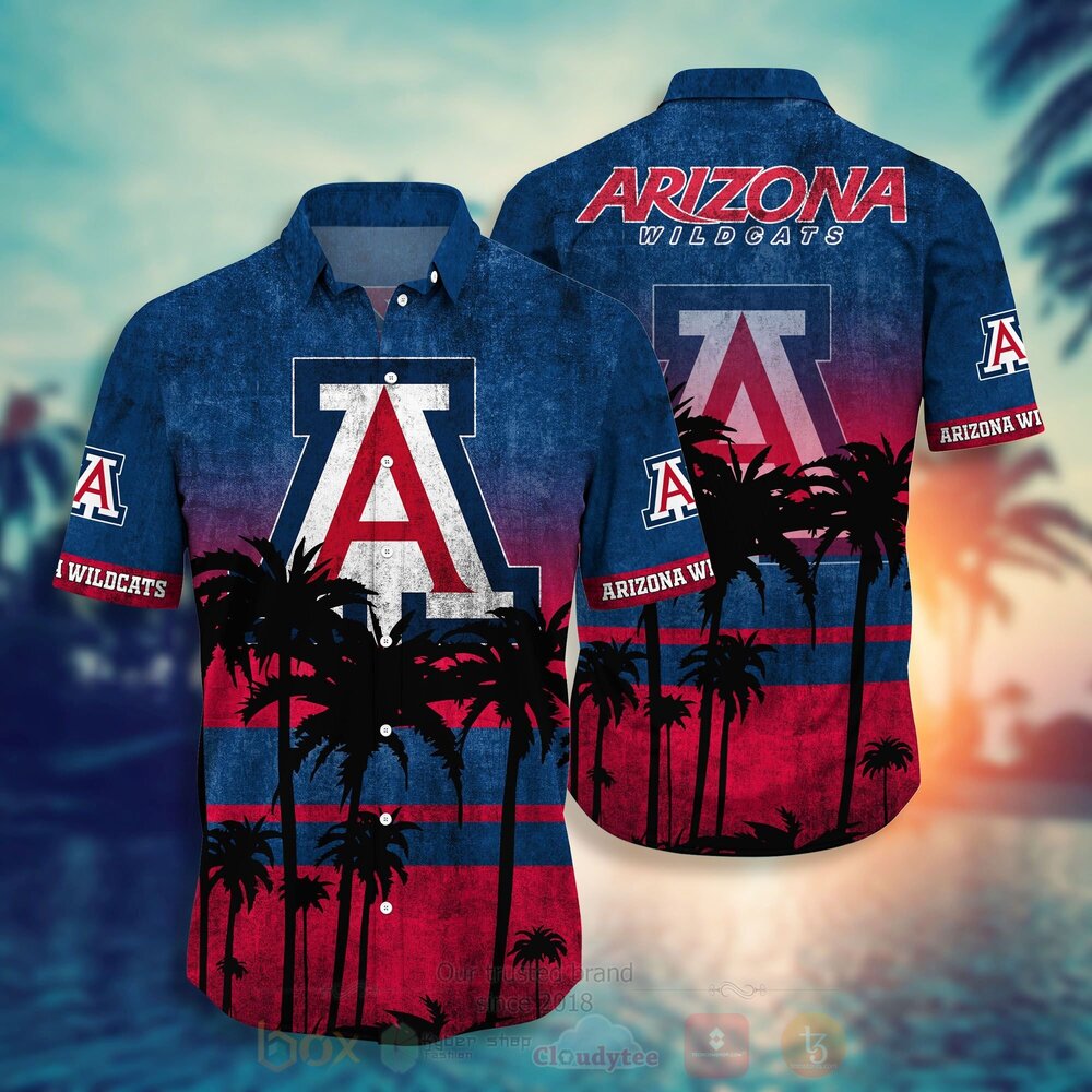 TOP NCAA Arizona Wildcats Short Sleeve Hawaiian Shirt, Short 12