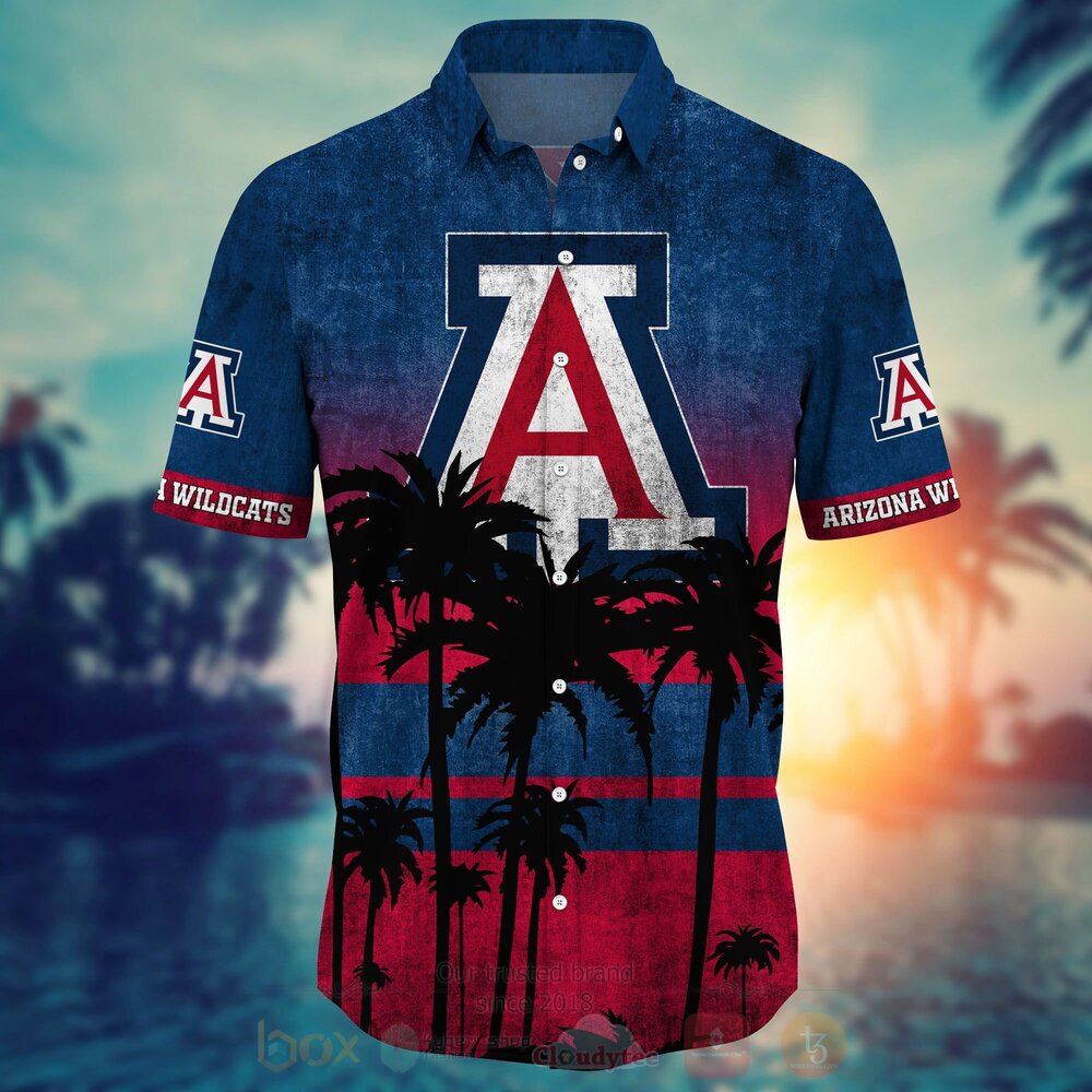TOP NCAA Arizona Wildcats Short Sleeve Hawaiian Shirt, Short 7