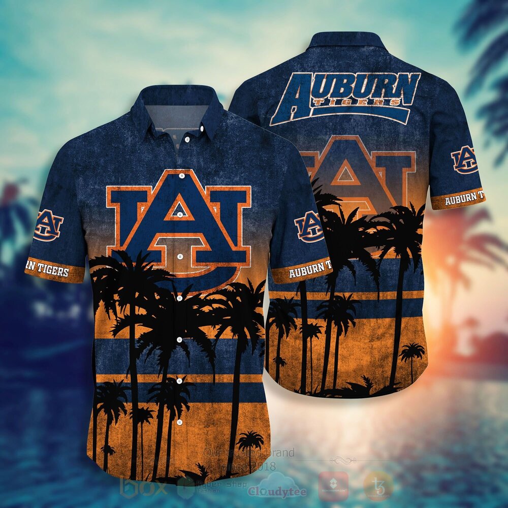 TOP NCAA Auburn Tigers football Short Sleeve Hawaiian Shirt, Short 11