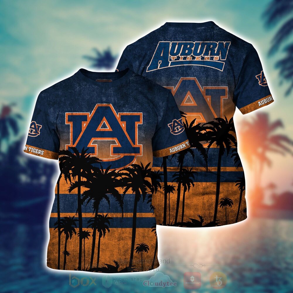 TOP NCAA Auburn Tigers football Short Sleeve Hawaiian Shirt, Short 6