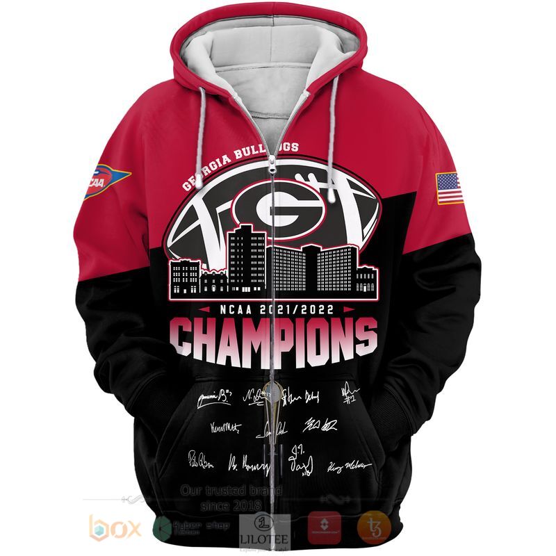 TOP NCAA Georgia Bulldogs 2021 2022 Champions 3D Hoodie, T-Shirt 8