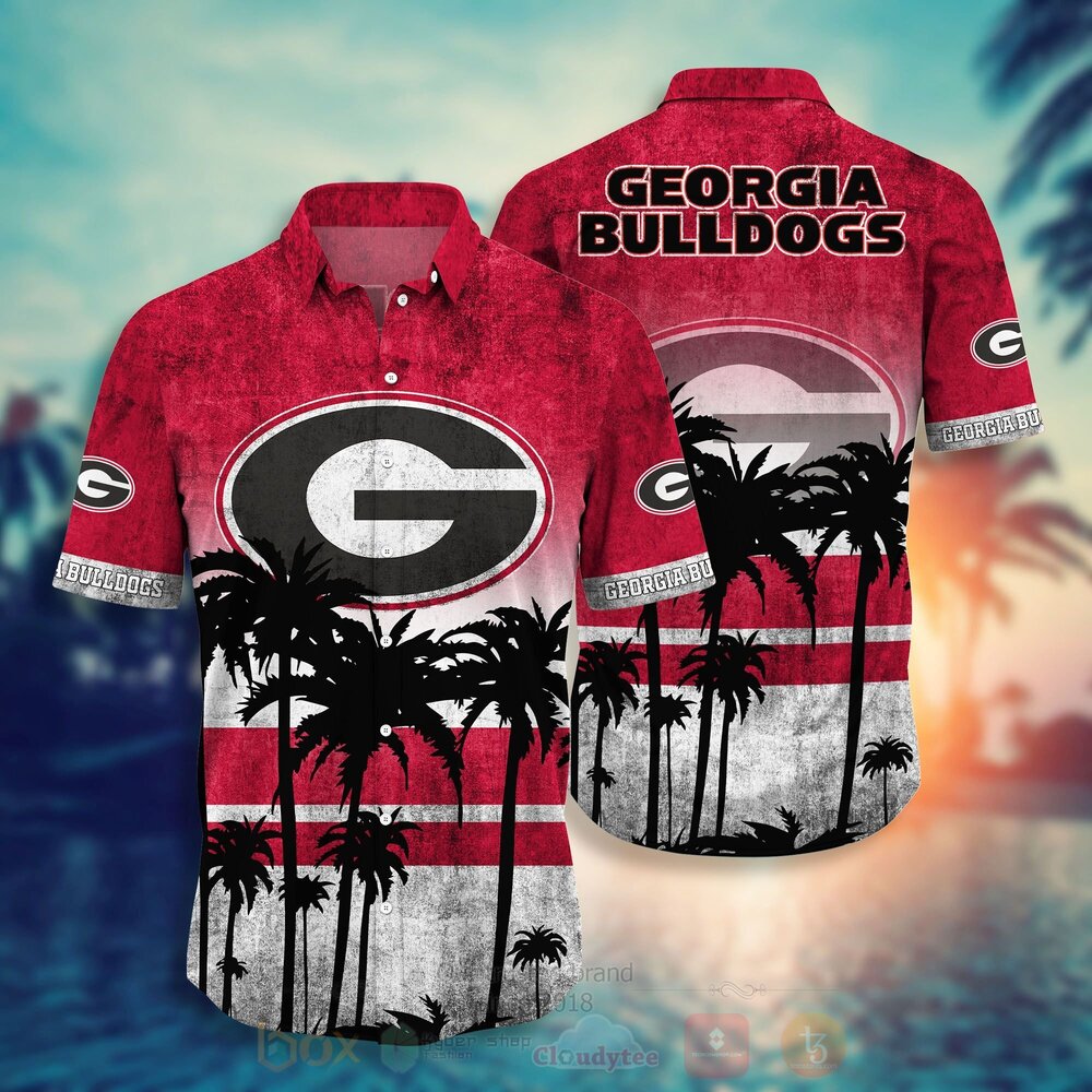 TOP NCAA Georgia Bulldogs football Short Sleeve Hawaiian Shirt, Short 1