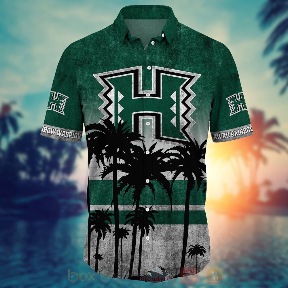 TOP NCAA Hawaii Rainbow Warriors football Short Sleeve Hawaiian Shirt, Short 7