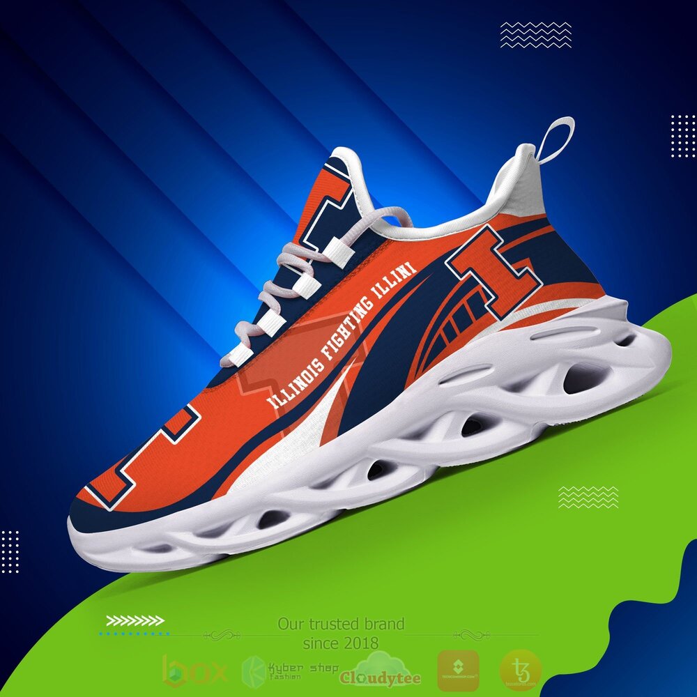 TOP Illinois Fighting Illini NCAA Max Soul Clunky Sneaker Shoes 9