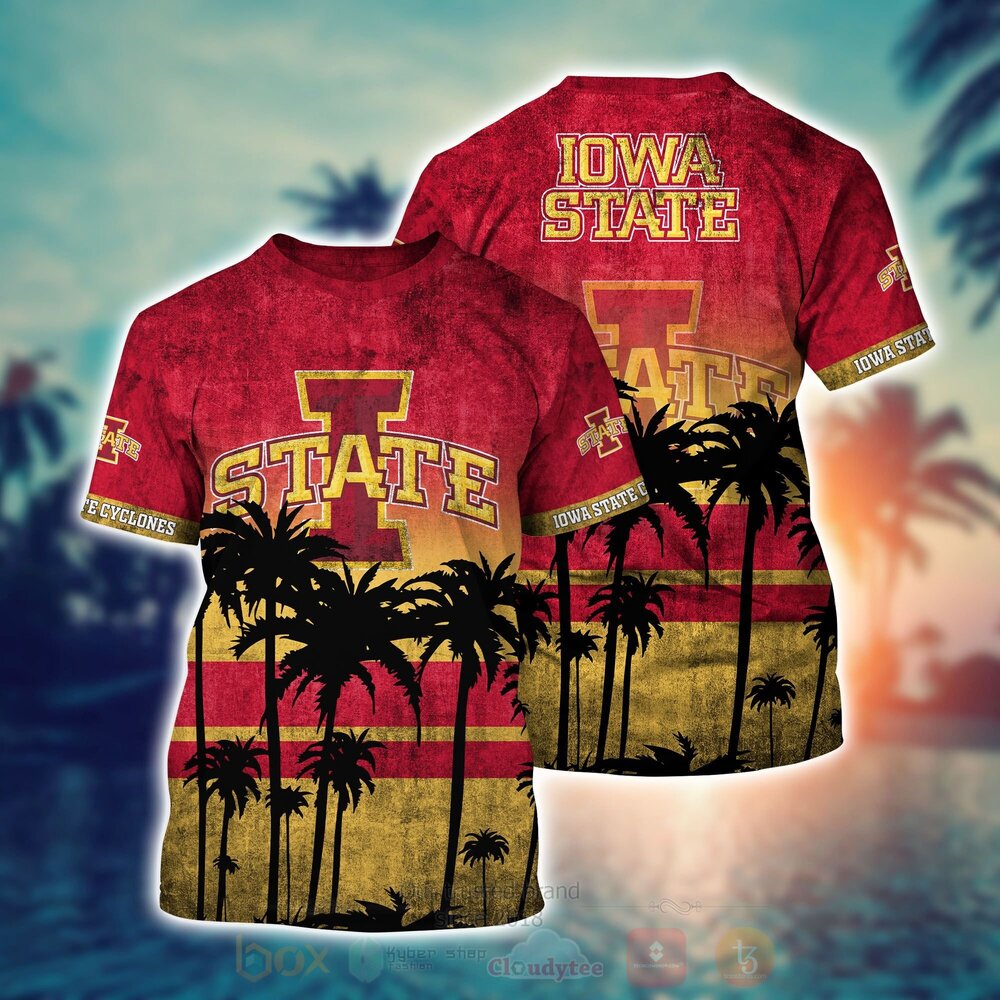 TOP NCAA Iowa State Cyclones football Short Sleeve Hawaiian Shirt, Short 16