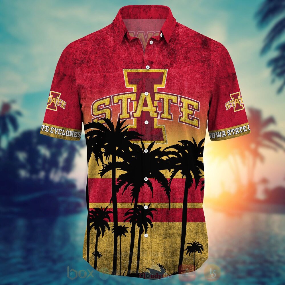 TOP NCAA Iowa State Cyclones football Short Sleeve Hawaiian Shirt, Short 3
