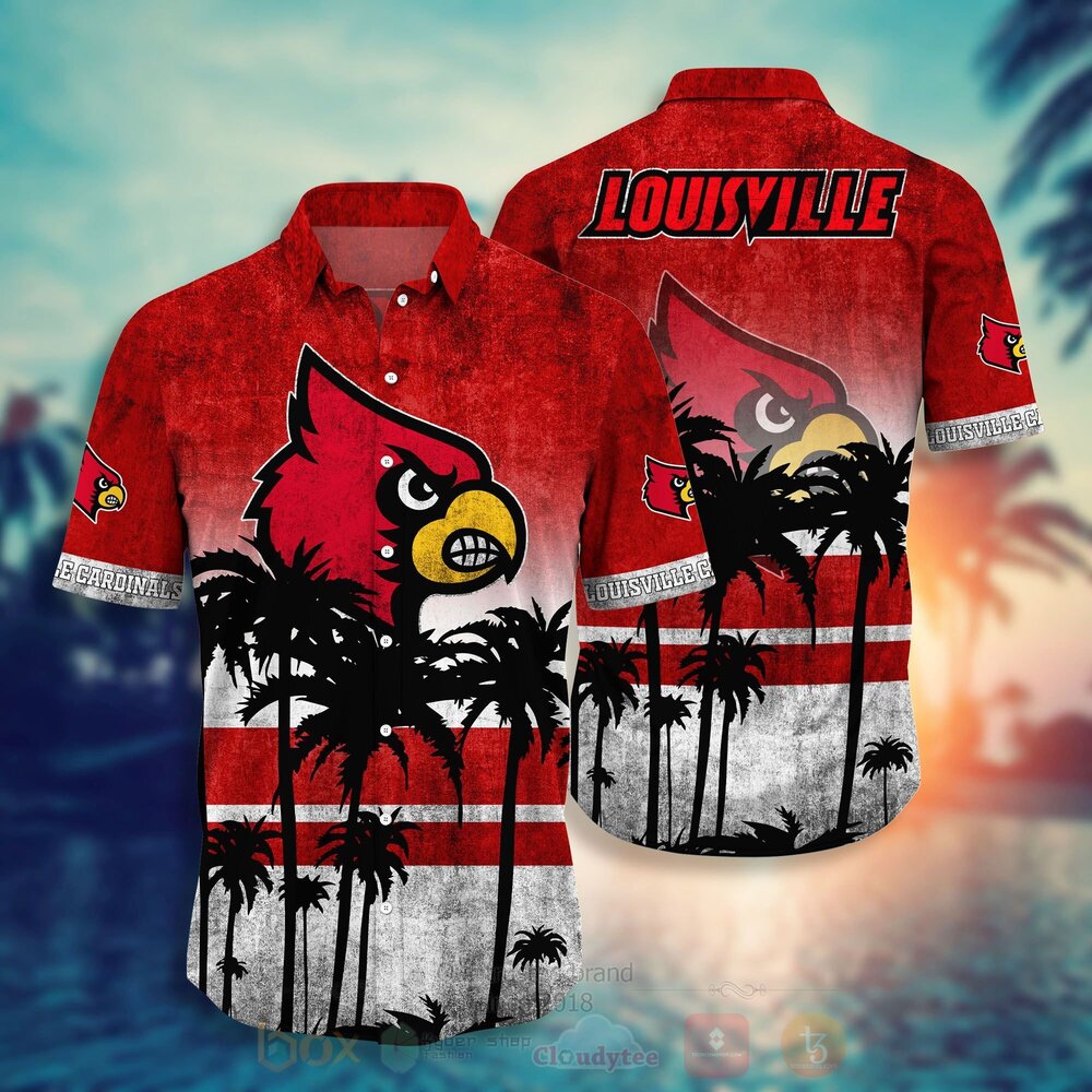 TOP NCAA Louisville Cardinals Short Sleeve Hawaiian Shirt, Short 11