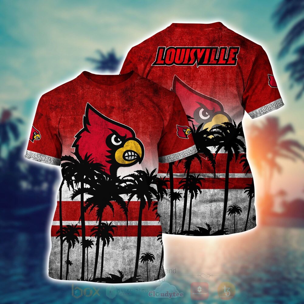 TOP NCAA Louisville Cardinals Short Sleeve Hawaiian Shirt, Short 16
