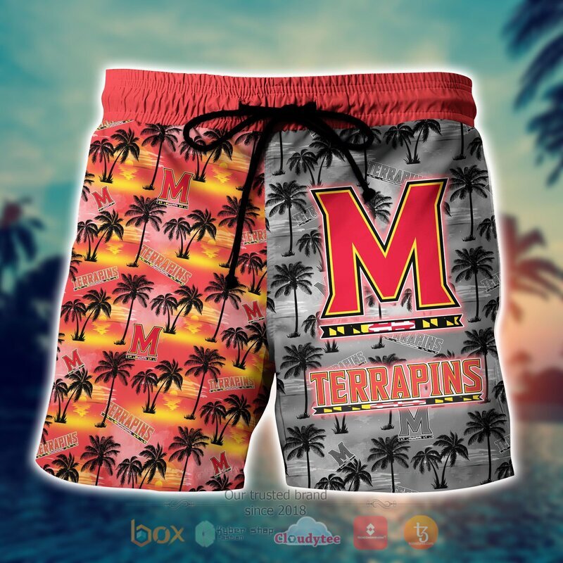 Maryland Terrapins Style NCAA Hawaiian shirt, Short 7