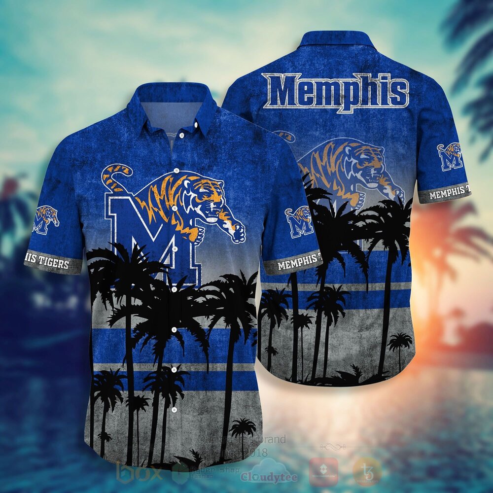 TOP NCAA Memphis Tigers men's basketball Short Sleeve Hawaiian Shirt, Short 11