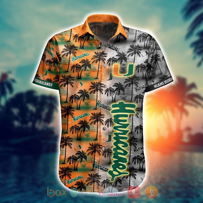 Miami Hurricanes Style NCAA Hawaiian shirt, Short 14