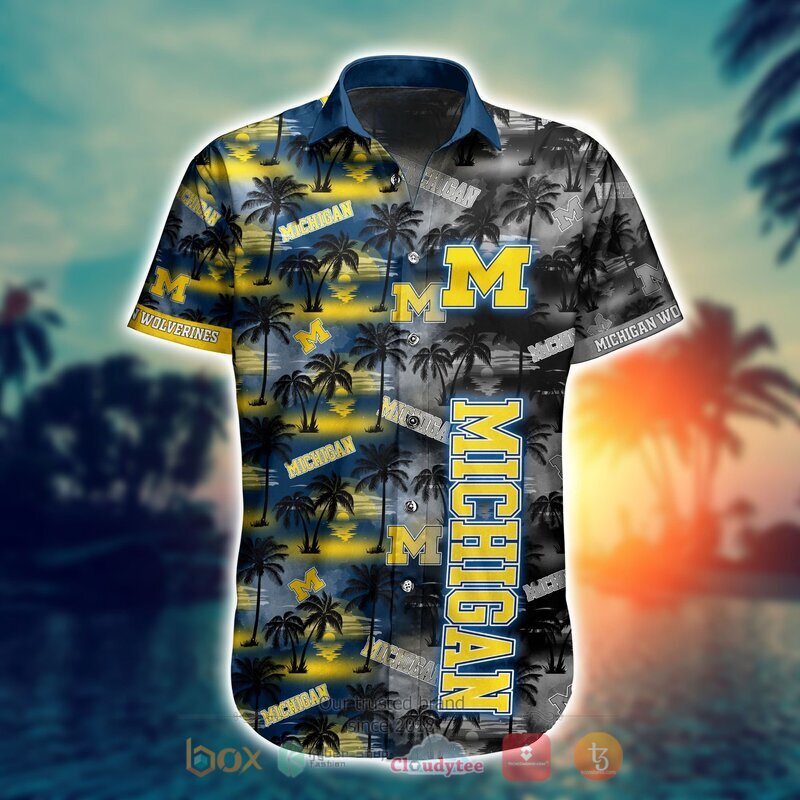 Michigan Wolverines Style NCAA Hawaiian shirt, Short 2