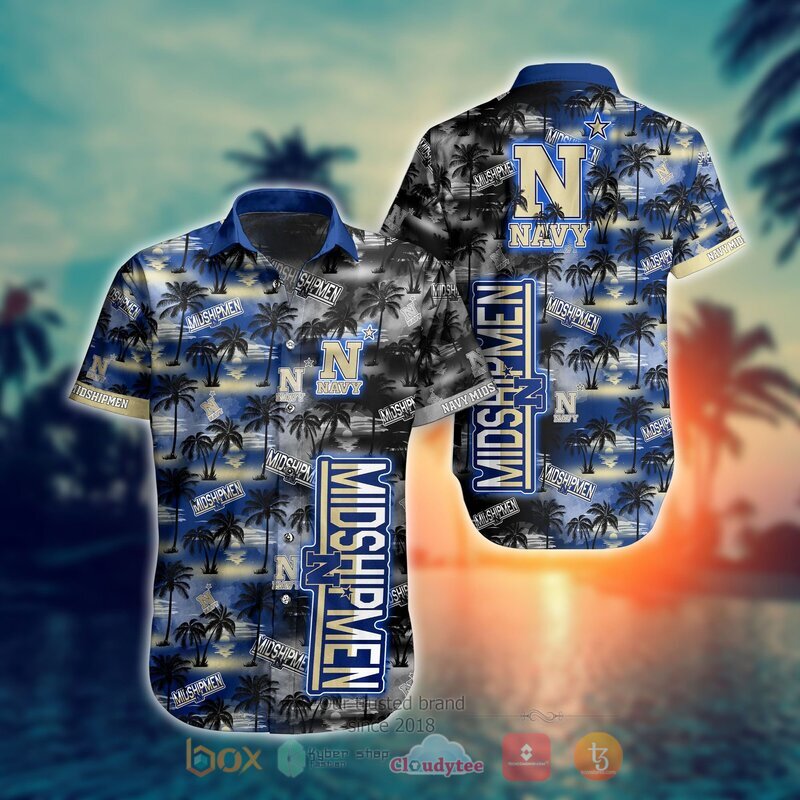 Navy Midshipmen Style NCAA Hawaiian shirt, Short 10